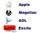 Apple, Magellan, AmericaOnline, Excite