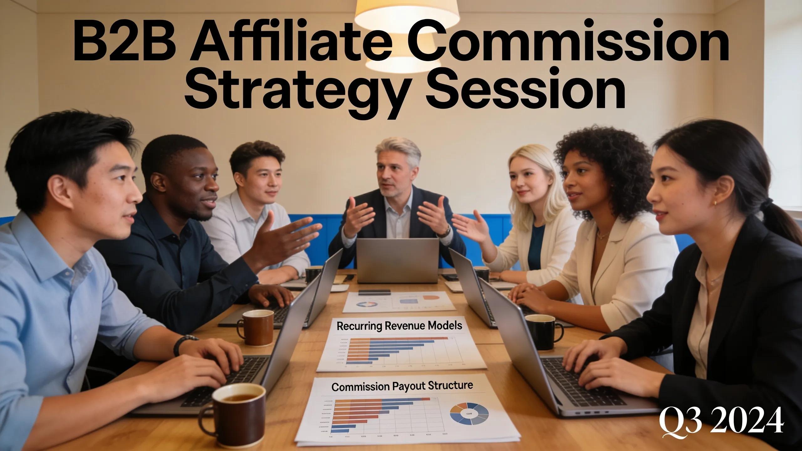 Professionals discussing top commission structures for credit card processing affiliate programs