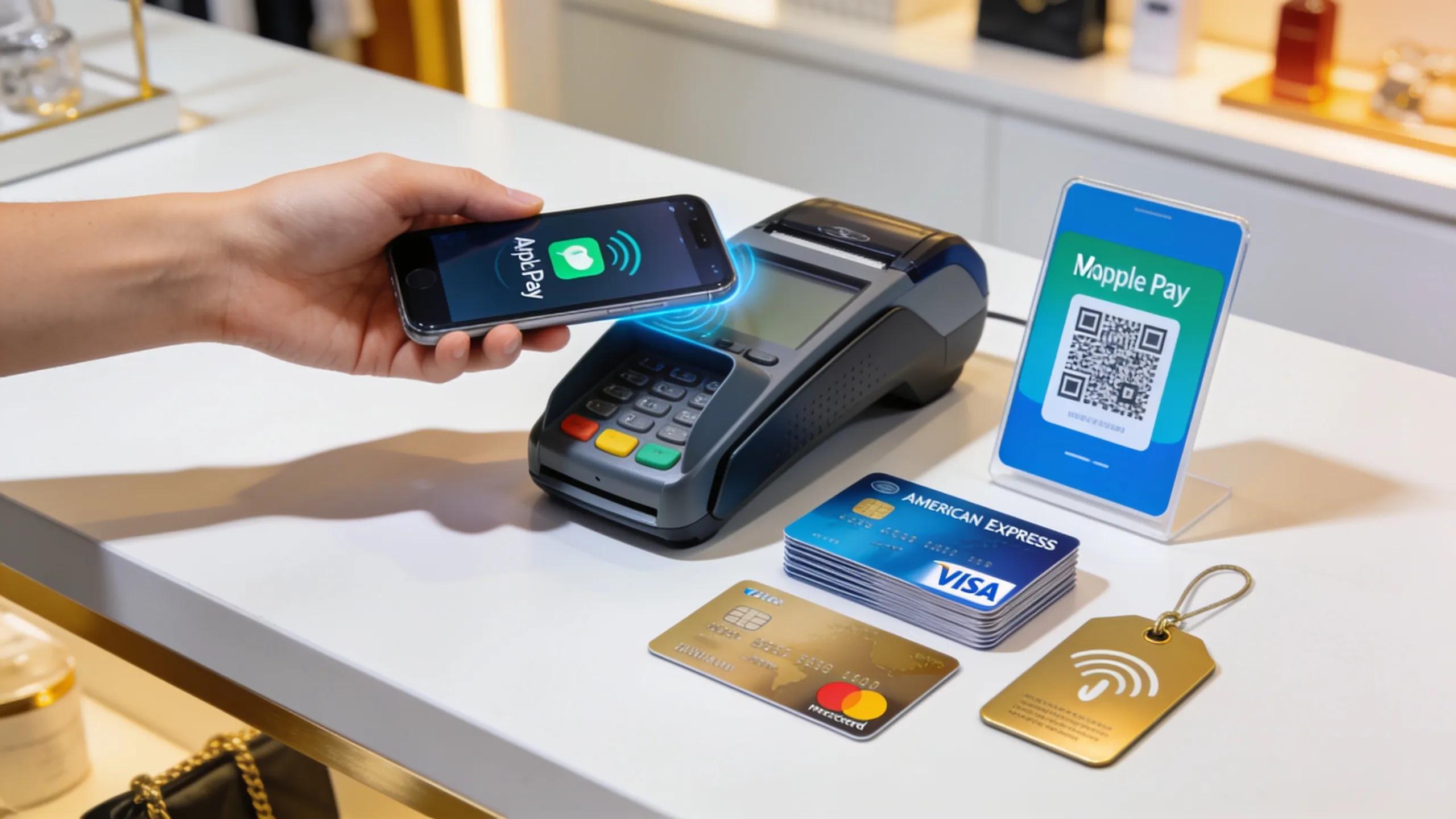 Illustration of diverse payment options available for high-volume merchants